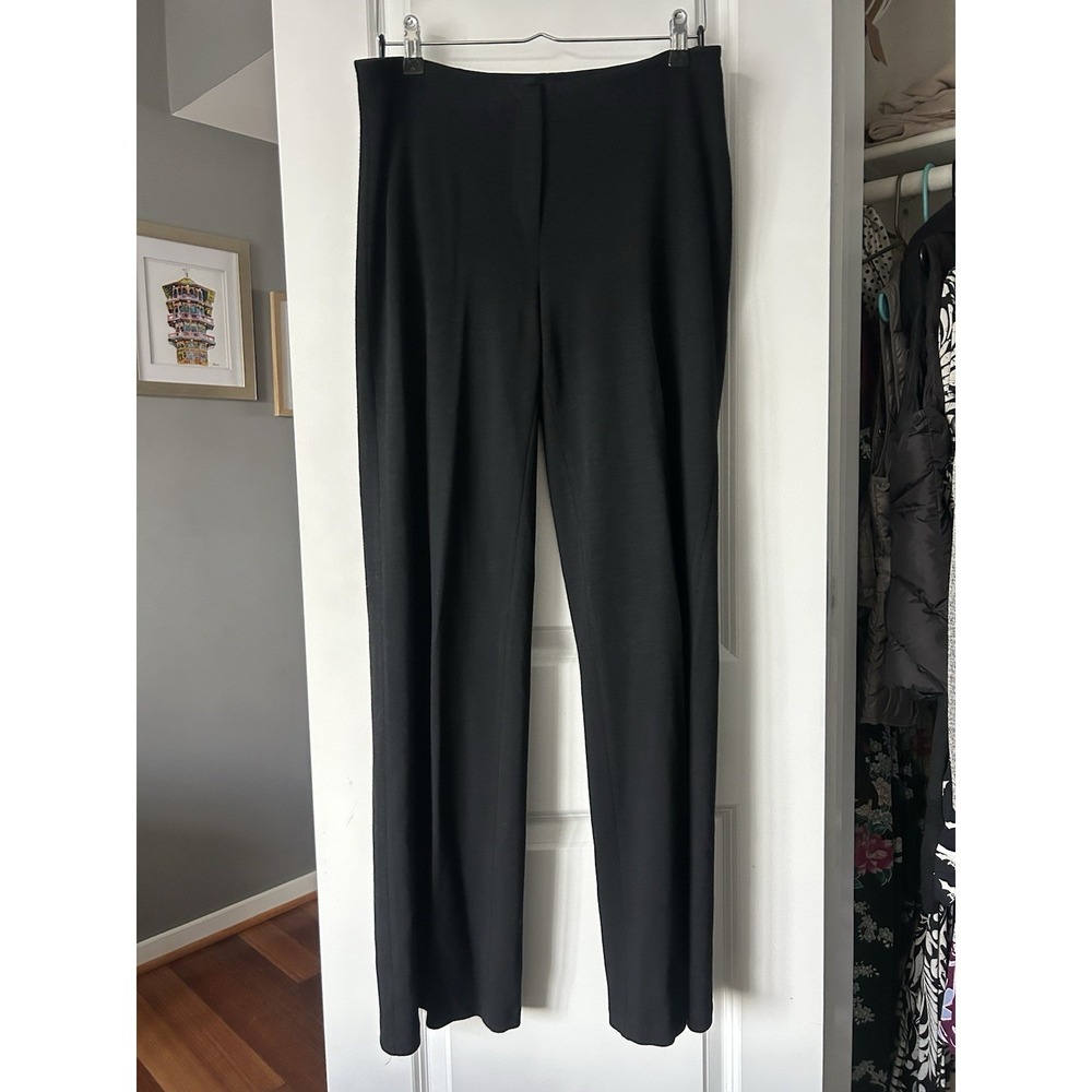 Eileen Fisher Womens Black Wide Leg Stretch Pants Size Small